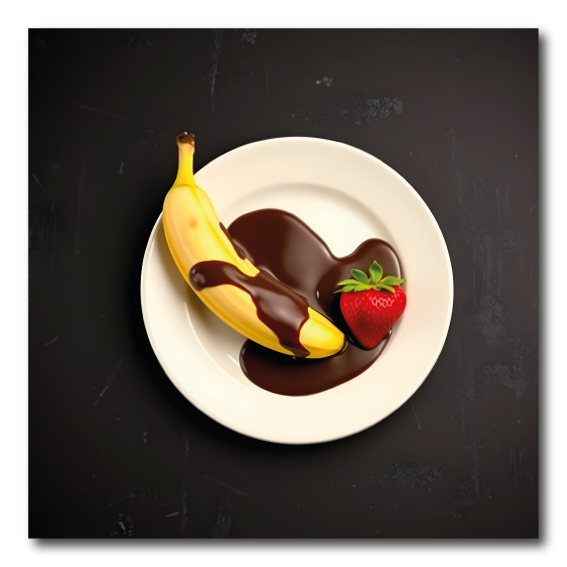 Banane-Erdbeer-Schoki