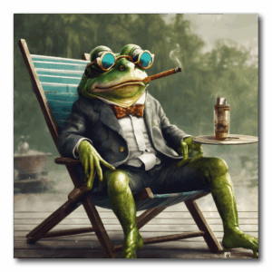 Frosch im Urlaub
